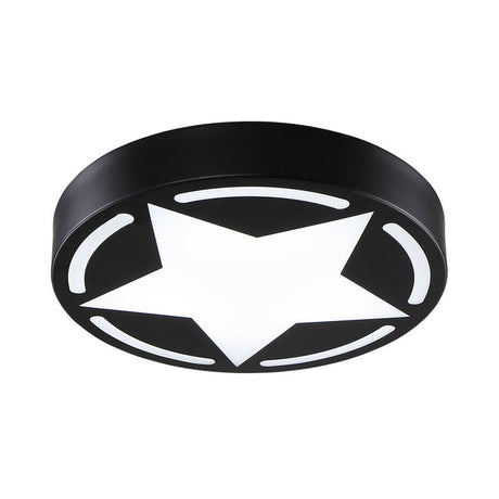 Modern Acrylic Star Ceiling Light For Childrens Bedroom - Flush Mount Fixture