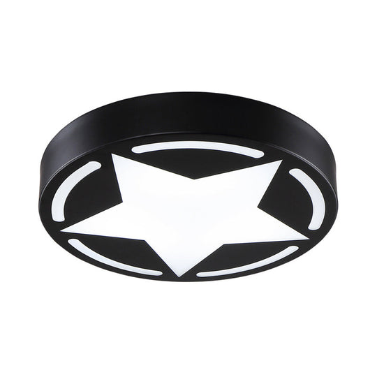 Modern Acrylic Star Ceiling Light For Childrens Bedroom - Flush Mount Fixture