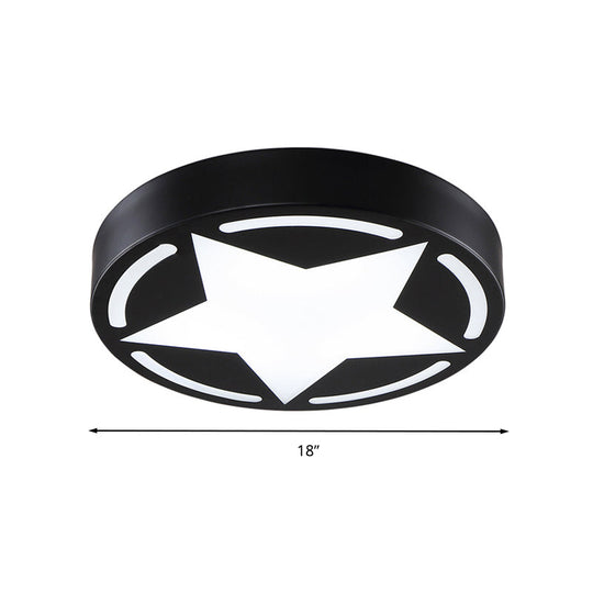 Modern Acrylic Star Ceiling Light For Children’s Bedroom - Flush Mount Fixture