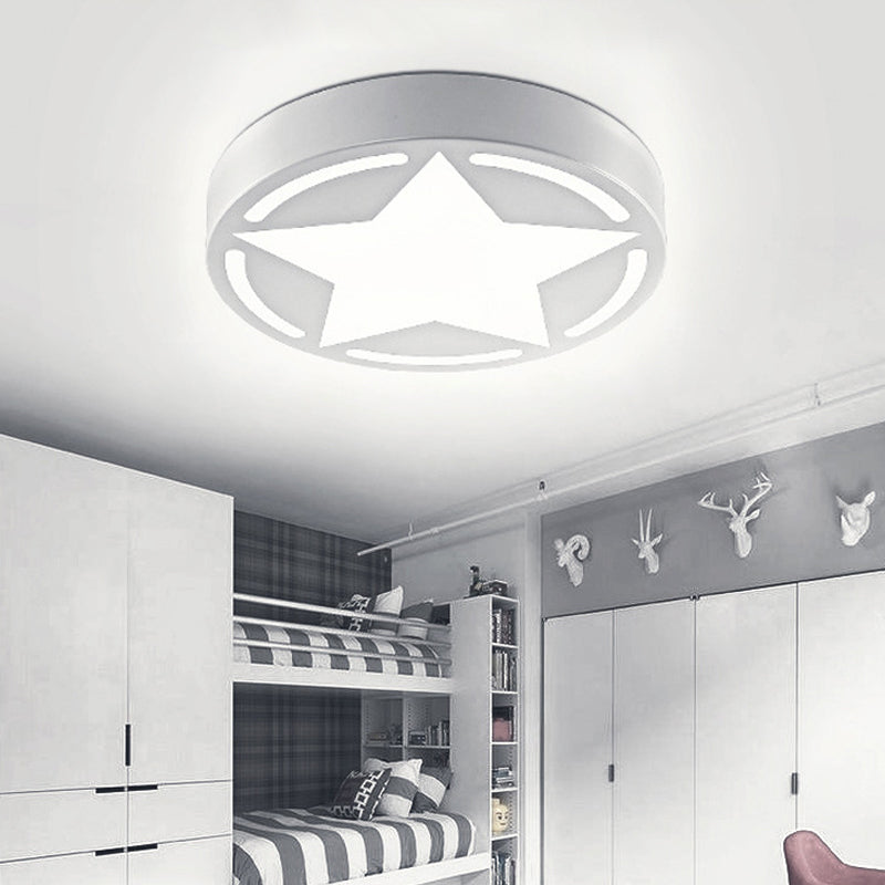Modern Acrylic Star Ceiling Light For Childrens Bedroom - Flush Mount Fixture