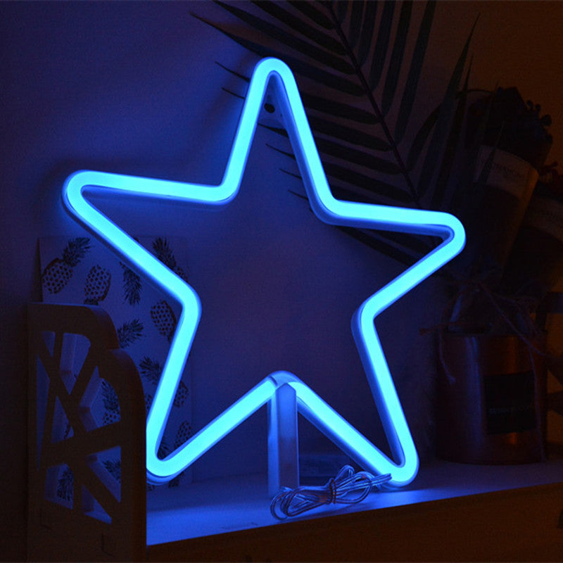 Pentastar Modernist Led Plastic Night Light - White Wall Lighting For Childrens Room / Blue
