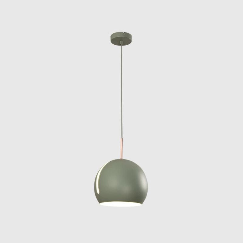 Sleek 1-Head Pendant Light Kit For Dining Room - Minimalist Hanging Lamp With Stylish Metal Shade