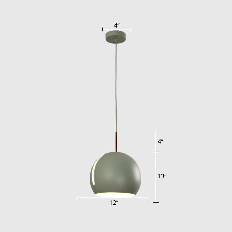 Sleek 1-Head Pendant Light Kit For Dining Room - Minimalist Hanging Lamp With Stylish Metal Shade