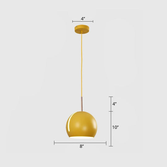 Sleek 1-Head Pendant Light Kit For Dining Room - Minimalist Hanging Lamp With Stylish Metal Shade