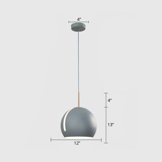 Sleek 1-Head Pendant Light Kit For Dining Room - Minimalist Hanging Lamp With Stylish Metal Shade
