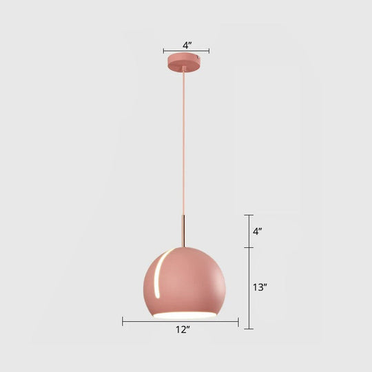 Sleek 1-Head Pendant Light Kit For Dining Room - Minimalist Hanging Lamp With Stylish Metal Shade