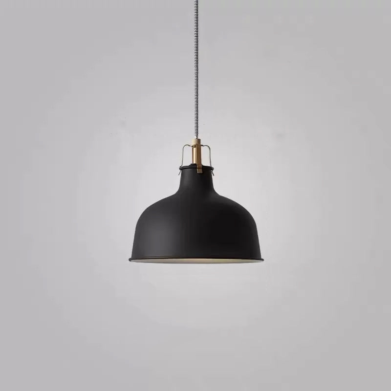 Modern Metal Barn Hanging Pendant Light For Dining Room - 1-Head Suspension Black / A