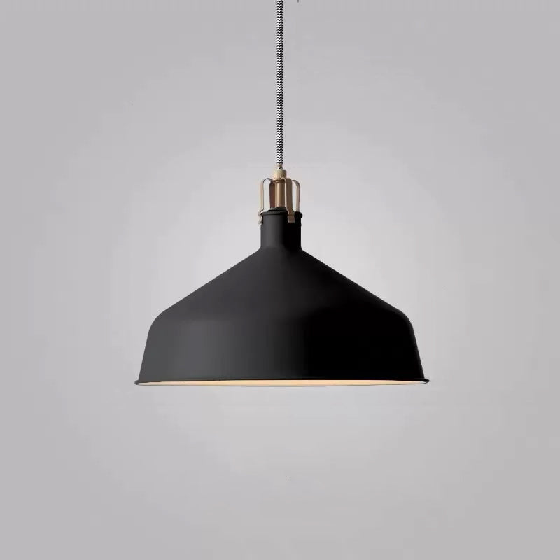 Modern Metal Barn Hanging Pendant Light For Dining Room - 1-Head Suspension Black / B