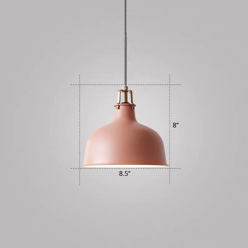Modern Metal Barn Pendant Light For Dining Room - 1-Head Suspension