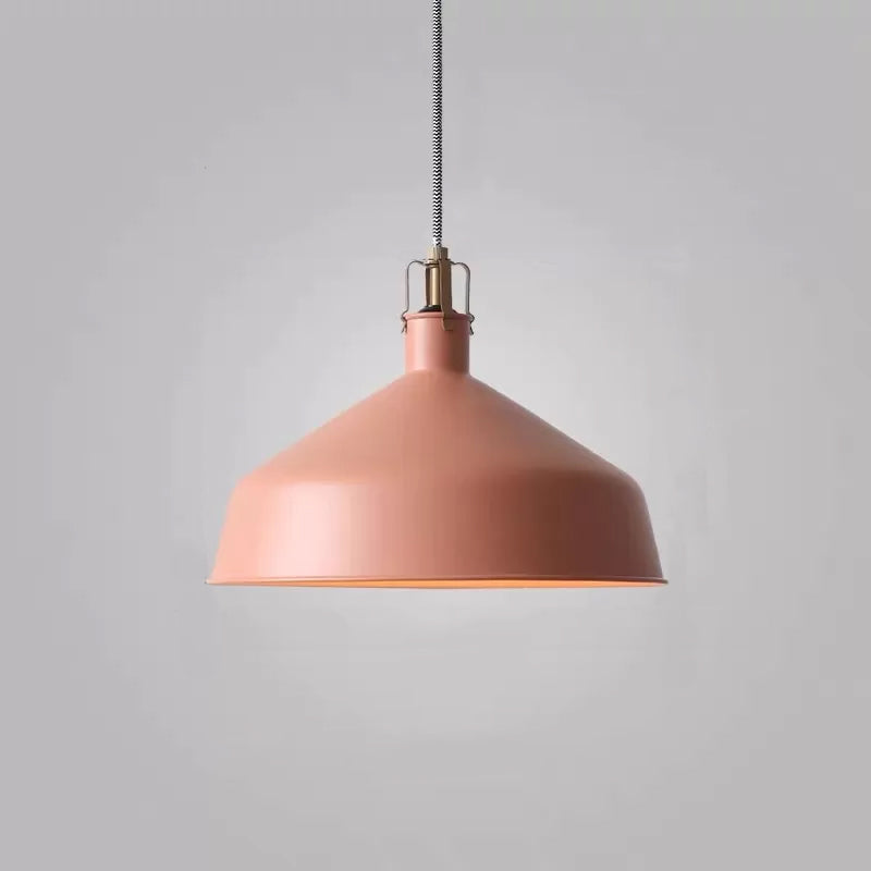 Modern Metal Barn Pendant Light For Dining Room - 1-Head Suspension