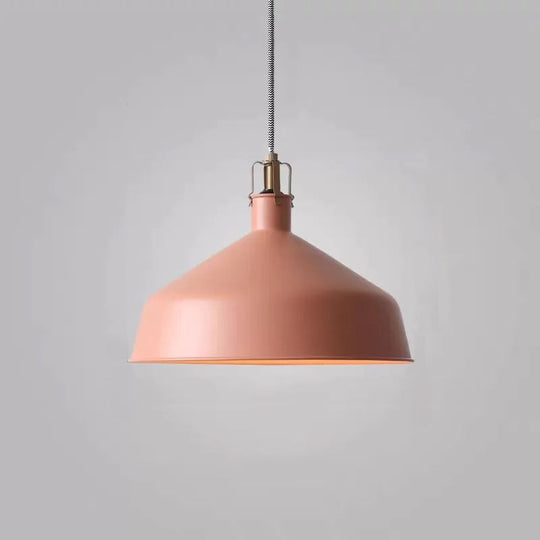 Modern Metal Barn Hanging Pendant Light For Dining Room - 1-Head Suspension