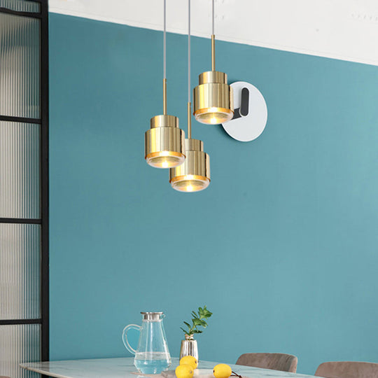 Brass Nordic Grenade Drop Lamp With Metal Shade - Stylish Suspension Lighting Fixture