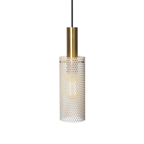 Cylinder Metal Pendant Light With Hollow-Out Design For Dining Room - Simplicity Suspension Lighting