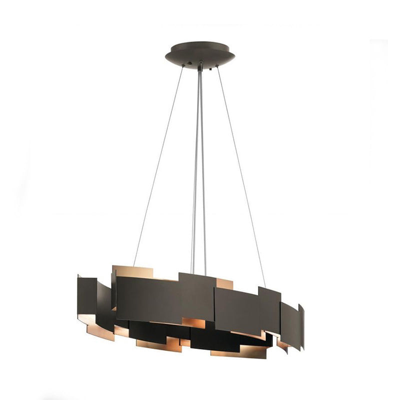Contemporary Black Metal Pendant Chandelier Ceiling Light For Living Room