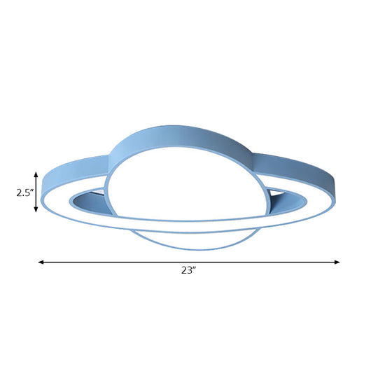 Nordic Style Planet Shaped Led Ceiling Light For Kid’s Bedroom - White/Pink/Yellow/Blue