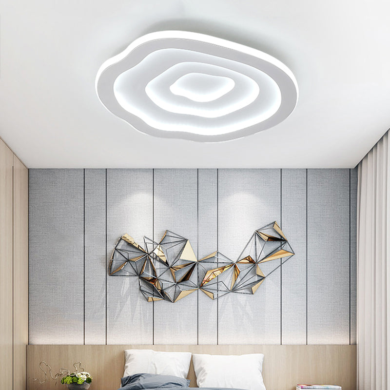 Flower Led Flushmount Ceiling Light - Eye-Caring Acrylic For Living Room White / 16