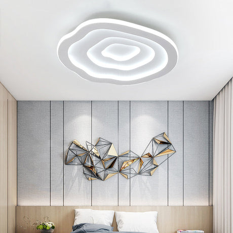 Flower Led Flushmount Ceiling Light - Eye-Caring Acrylic For Living Room White / 16
