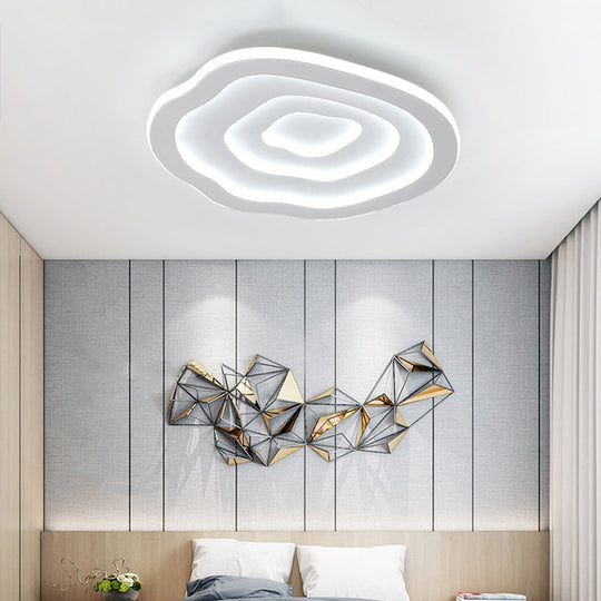 Flower Led Flushmount Ceiling Light - Eye-Caring Acrylic For Living Room White / 16