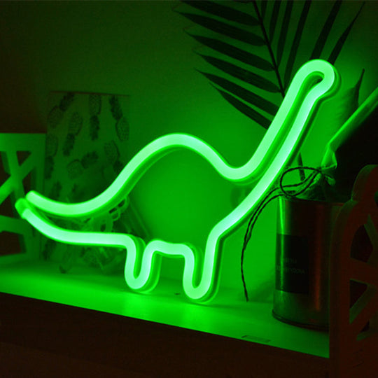 Dinosaur Plastic Wall Lighting: Modern Battery Led White Nightstand Lamp For Boys Bedroom