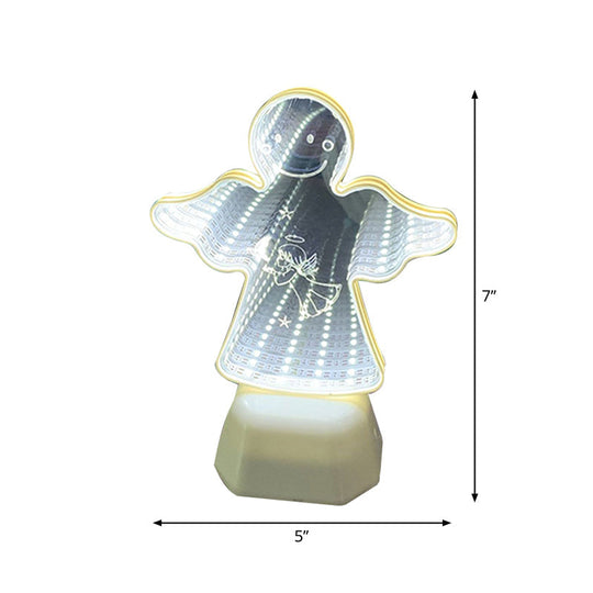 Contemporary Led Wall Night Light With Geometric White Design And Plastic Shade