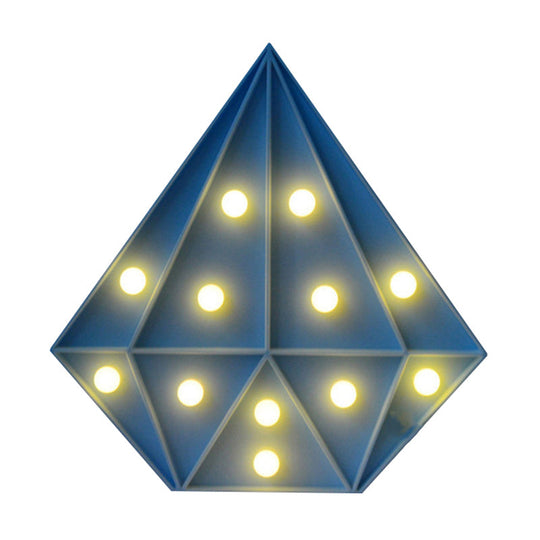 Contemporary Diamond Led Wall Night Light - Battery Operated