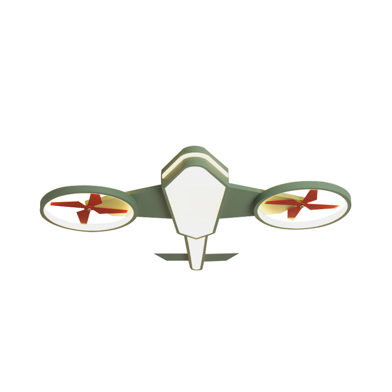 Cartoon Propeller Plane Led Ceiling Lamp - Acrylic Theme Park Shop Flush Light