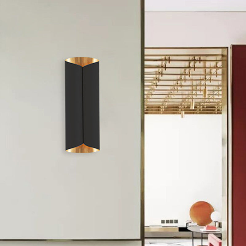 Minimalist Twist Wall Sconce With Metallic 2-Bulb Light Fixture For Porch