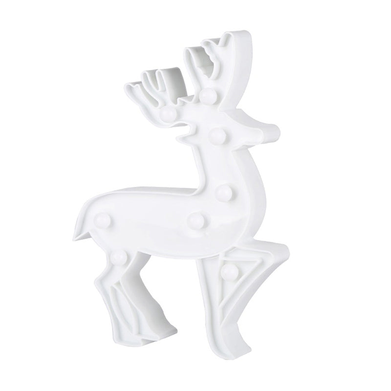 Modern Led Nightstand Light - White Christmas Elements And Battery Powered