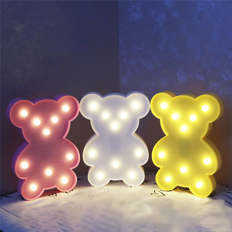 Simplicity Led Wall Night Light - Bear Nightstand Lamp For Nursery Room