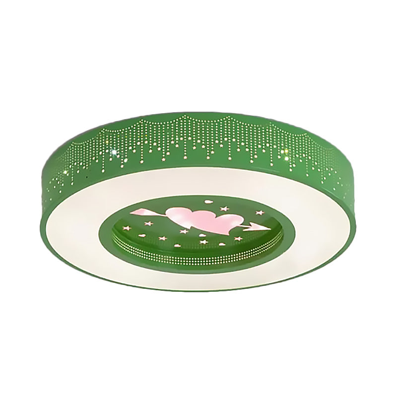 Macaron Acrylic Led Ceiling Lamp - Blue/Yellow/Green 16’/19.5’/23.5’ Round Flush Mount