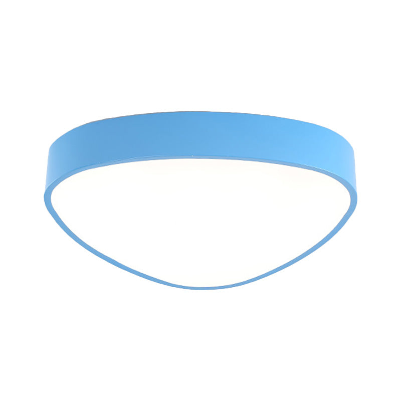 Modern Acrylic Triangle Ceiling Mount Light - Red/Blue/Yellow Led Flush Lamp 18’/23.5’ Dia