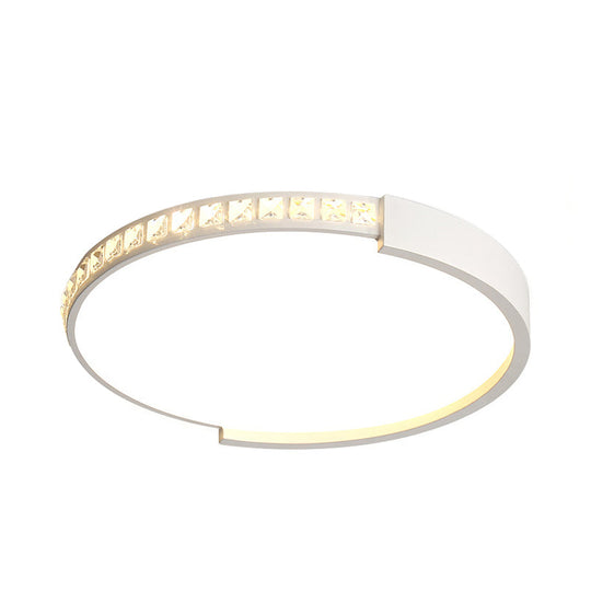 Modern White Acrylic Circle Flush Mount Ceiling Light For Kitchen