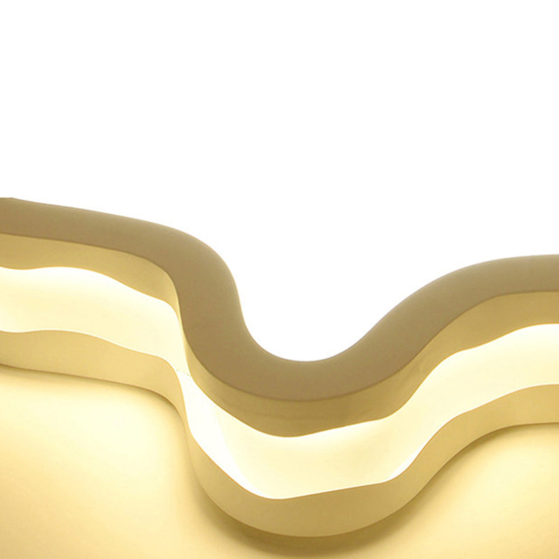 Cartoon Classroom Ceiling Light In White - Acrylic Flush Mount Fixture