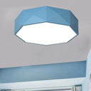 16’/20’ Dia Hexagon Macaron Acrylic Led Flush Mount Light For Girls Bedroom -