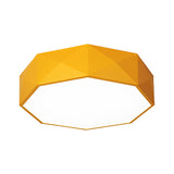16’/20’ Dia Hexagon Macaron Acrylic Led Flush Mount Light For Girls Bedroom -