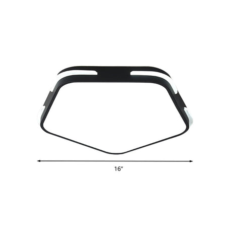 Simple Acrylic Pentagon Ceiling Light For Living Room Flush Mount