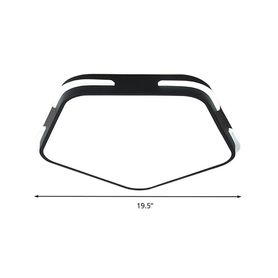 Simple Acrylic Pentagon Ceiling Light For Living Room Flush Mount