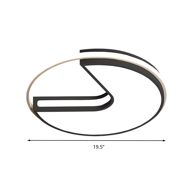 Modern Black And White Acrylic Led Ceiling Light For Hallway