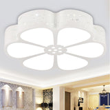 Cartoon Flower Led Ceiling Light For Kindergarten White / 18