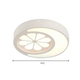 Kids’ Moon And Flower Acrylic Art Deco Flush Mount Ceiling Light For Children’s Room