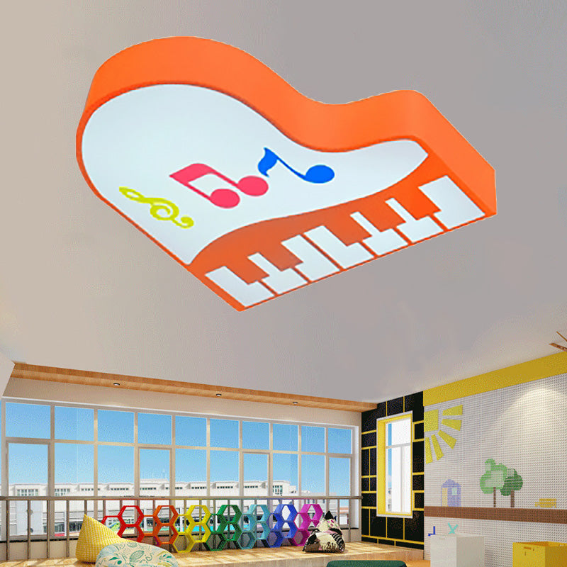 Led Cartoon Ceiling Light In Multiple Colors For Children’s Room - Warm/White Orange / White