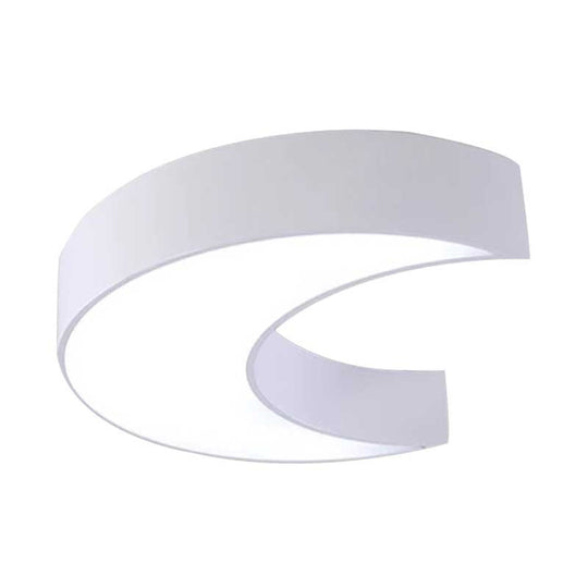 Kids’ Cartoon Moon Ceiling Light: Acrylic Flushmount Fixture For Nursing Room & Bedroom