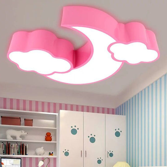 Cloudy Acrylic Flush Mount Ceiling Light For Classroom Or Child’s Bedroom