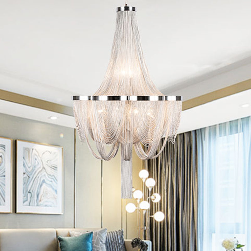 Modern Aluminum Led Chandelier Pendant Light Fixture For Living Room