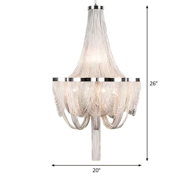 Modern Aluminum Led Chandelier Pendant Light Fixture For Living Room