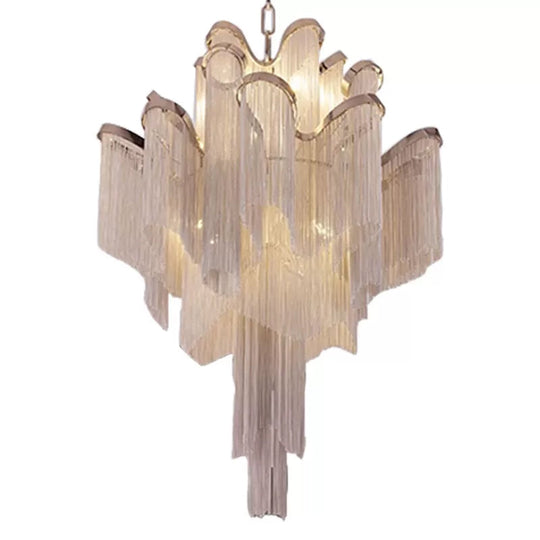 Nordic Led Aluminum Ceiling Chandelier For Living Room - Stylish Pendant Light Fixture