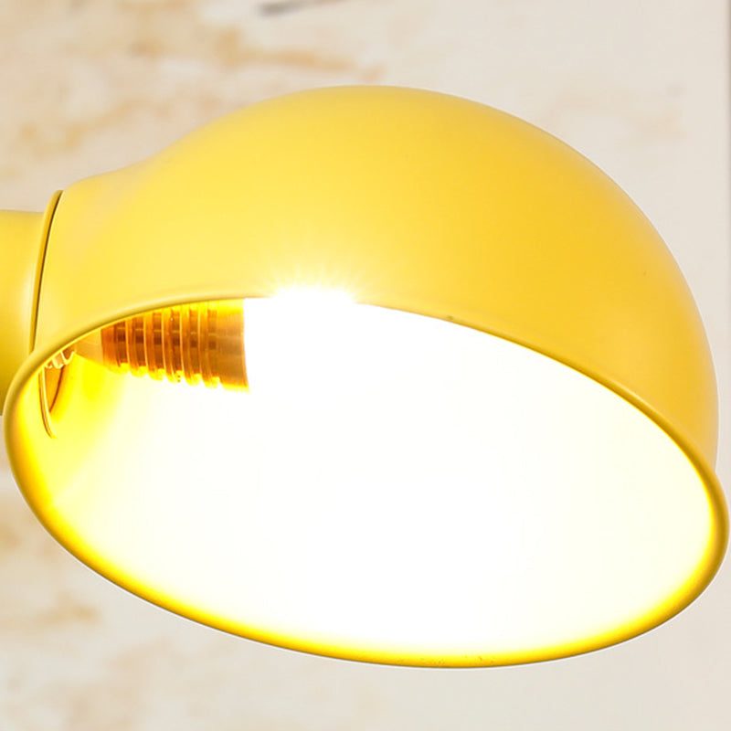 Contemporary Metal Dome Shade Floor Lamp With Flexible Gooseneck Arm