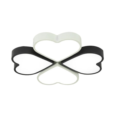 Kids’ Designer Heart Flush Mount Ceiling Light With Acrylic Fixture - Ideal For Bedrooms