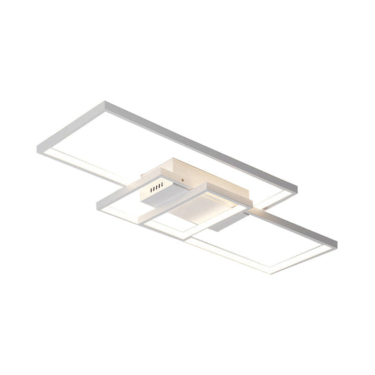 Contemporary Acrylic Led Flush Ceiling Light - 33.5’/41’ Wide Flushmount Lighting In