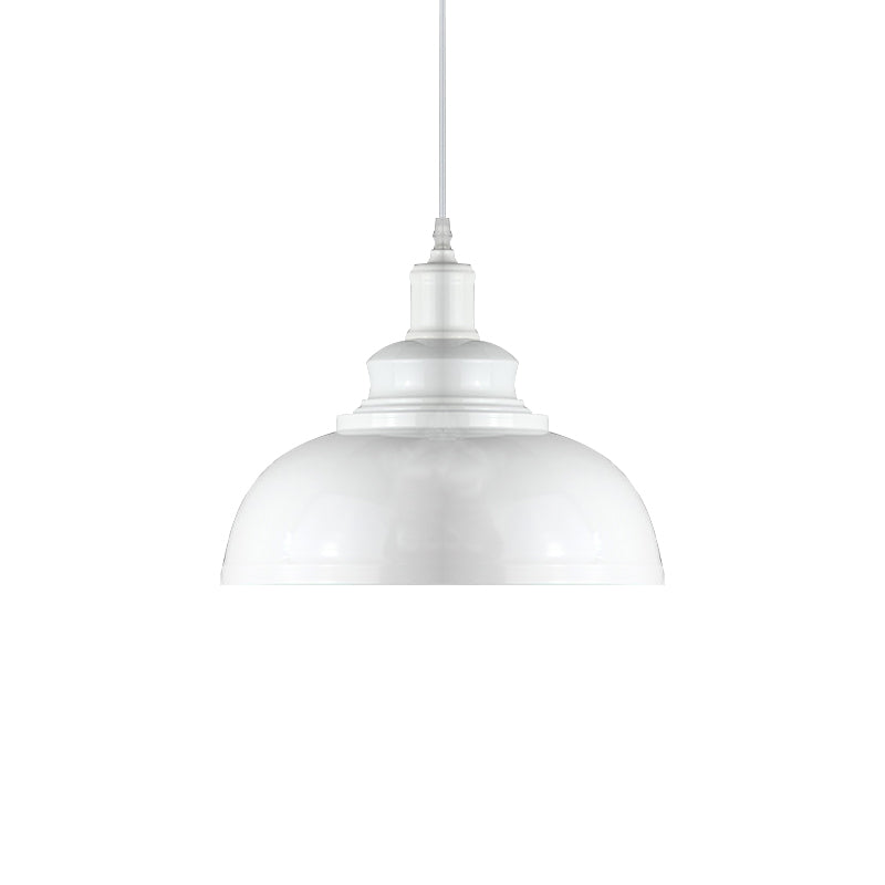 Rustic Bowl Shade Metallic Drop Pendant Ceiling Light For Dining Room